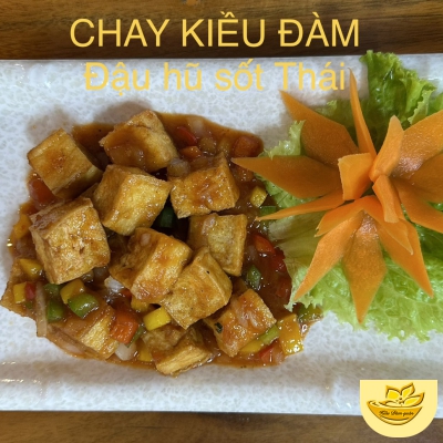 DẬU HŨ SỐT THÁI CHAY KIỀU ĐÀM